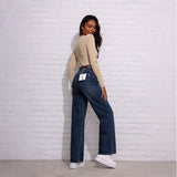 Relaxed fit straight-leg jeans