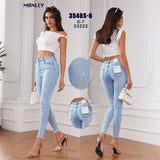 Ladies' high-elasticity slim-fit jeans